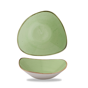 Stonecast Sage Green Triangle Bowl 9.25inch / 23.5cm