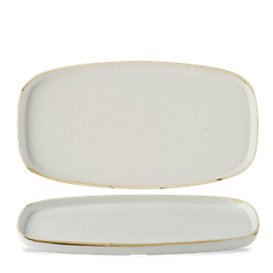 Stonecast Barley White Chefs` Walled Oblong Plate 11.75inch x 6inch / 30 x 15.4cm