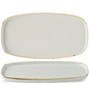 Stonecast Barley White Chefs` Walled Oblong Plate 13.75inch x 7.25inch / 35 x 18.5cm