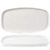 Chefs` Plates White Walled Oblong Plate 13.75inch x 7.25inch