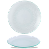 Isla Glass Clear Organic Glass Round Plate 11.625inch / 29.5cm