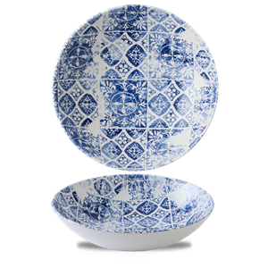 The Maker`s Collection Porto Blue Coupe Bowl 9.75inch / 24.8cm