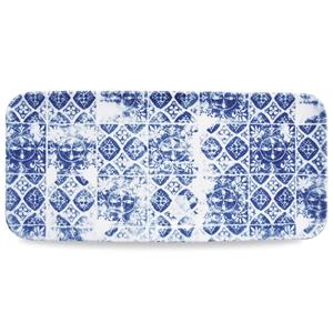 The Maker`s Collection Porto Blue Organic Recangular Platter 13.625inch x 6.25inch / 34.6cm x 15.6cm