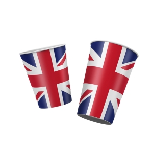 Paper Cup Union Jack Printed Single Wall 12oz / 340ml