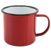 Black Rim Enamel Mug Red 12.5oz / 360ml