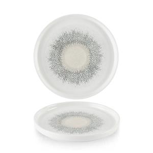 Studio Prints Fusion Agate Grey Chefs` Walled Plate 8.25inch / 21cm