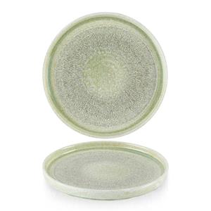 Harvest Grain Speckled Green Round Walled Plate 10.25inch / 26cm