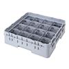 16 Compartment Cup Rack with 1 Extender H107mm - Grey