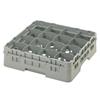 16 Compartment Glass Rack with 1 Extender H92mm - Grey