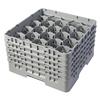 20 Compartment Glass Rack with 5 Extenders H279mm - Grey