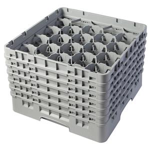 20 Compartment Glass Rack with 6 Extenders H298mm - Grey