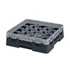 20 Compartment Glass Rack with 1 Extender H114mm - Black