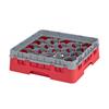 20 Compartment Glass Rack with 1 Extender H114mm - Red