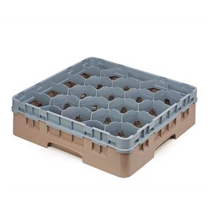 20 Compartment Glass Rack with 1 Extender H114mm - Beige
