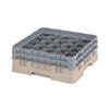 20 Compartment Glass Rack with 2 Extenders H133mm - Beige