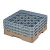20 Compartment Glass Rack with 3 Extenders H196mm - Beige