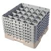 25 Compartment Glass Rack with 6 Extenders H298mm - Beige
