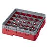 25 Compartment Glass Rack with 1 Extender H92mm - Red