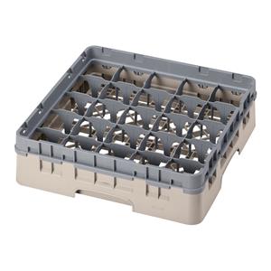 25 Compartment Glass Rack with 1 Extender H114mm - Beige