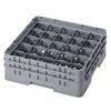 25 Compartment Glass Rack with 2 Extenders H155mm - Grey