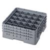 25 Compartment Glass Rack with 3 Extenders H174mm - Grey