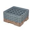 25 Compartment Glass Rack with 4 Extenders H215mm - Beige