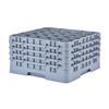 25 Compartment Glass Rack with 4 Extenders H238mm - Grey