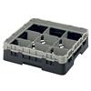 9 Compartment Glass Rack with 1 Extender H92mm - Black