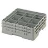 9 Compartment Glass Rack with 2 Extenders H133mm - Grey