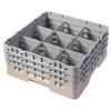 9 Compartment Glass Rack with 3 Extenders H174mm - Beige