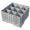 9 Compartment Glass Rack with 4 Extenders H215mm - Grey