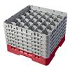 30 Compartment Glass Rack with 6 Extenders H298mm - Red