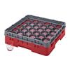 30 Compartment Glass Rack with 1 Extender H92mm - Red