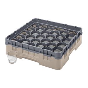 30 Compartment Glass Rack with 1 Extender H92mm - Beige