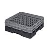 30 Compartment Glass Rack with 2 Extenders H133mm - Black