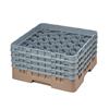 30 Compartment Glass Rack with 4 Extenders H215mm - Beige