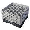 30 Compartment Glass Rack with 5 Extenders H257mm - Black