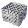 36 Compartment Glass Rack with 6 Extenders H298mm - Grey
