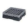 36 Compartment Glass Rack with 1 Extender H92mm - Black