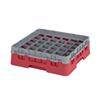 36 Compartment Glass Rack with 1 Extender H92mm - Red