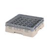 36 Compartment Glass Rack with 1 Extender H92mm - Beige
