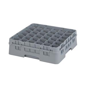 36 Compartment Glass Rack with 1 Extender H114mm - Grey