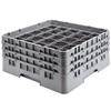 36 Compartment Glass Rack with 3 Extenders H155mm - Grey