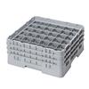 36 Compartment Glass Rack with 3 Extenders H174mm - Grey