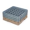 36 Compartment Glass Rack with 3 Extenders H174mm - Beige