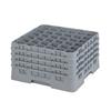 36 Compartment Glass Rack with 4 Extenders H238mm - Grey