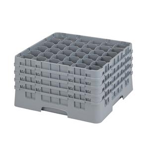 36 Compartment Glass Rack with 4 Extenders H238mm - Grey