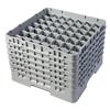 49 Compartment Glass Rack with 6 Extenders H298mm - Grey