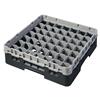 49 Compartment Glass Rack with 1 Extender H92mm - Black