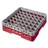 49 Compartment Glass Rack with 1 Extender H92mm - Red